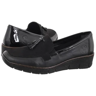 Mokasyny Czarne 53771-00 Black (RI400-b) Rieker